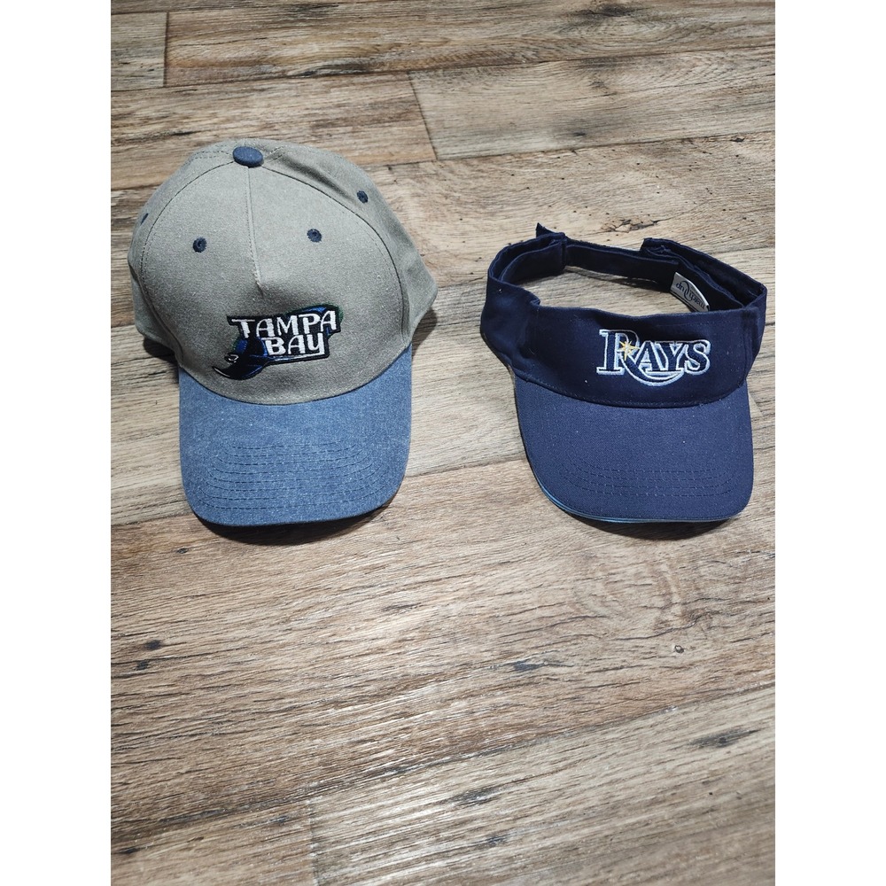 Tampa Bay Rays Hat and Visor Bundle MLB Baseball Cap Stadium Promo Vintage Logo